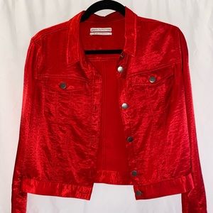 Satin cropped jacket